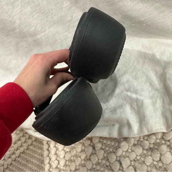 Crocs Patricia black wedge slip on sandals - Picture 2 of 3